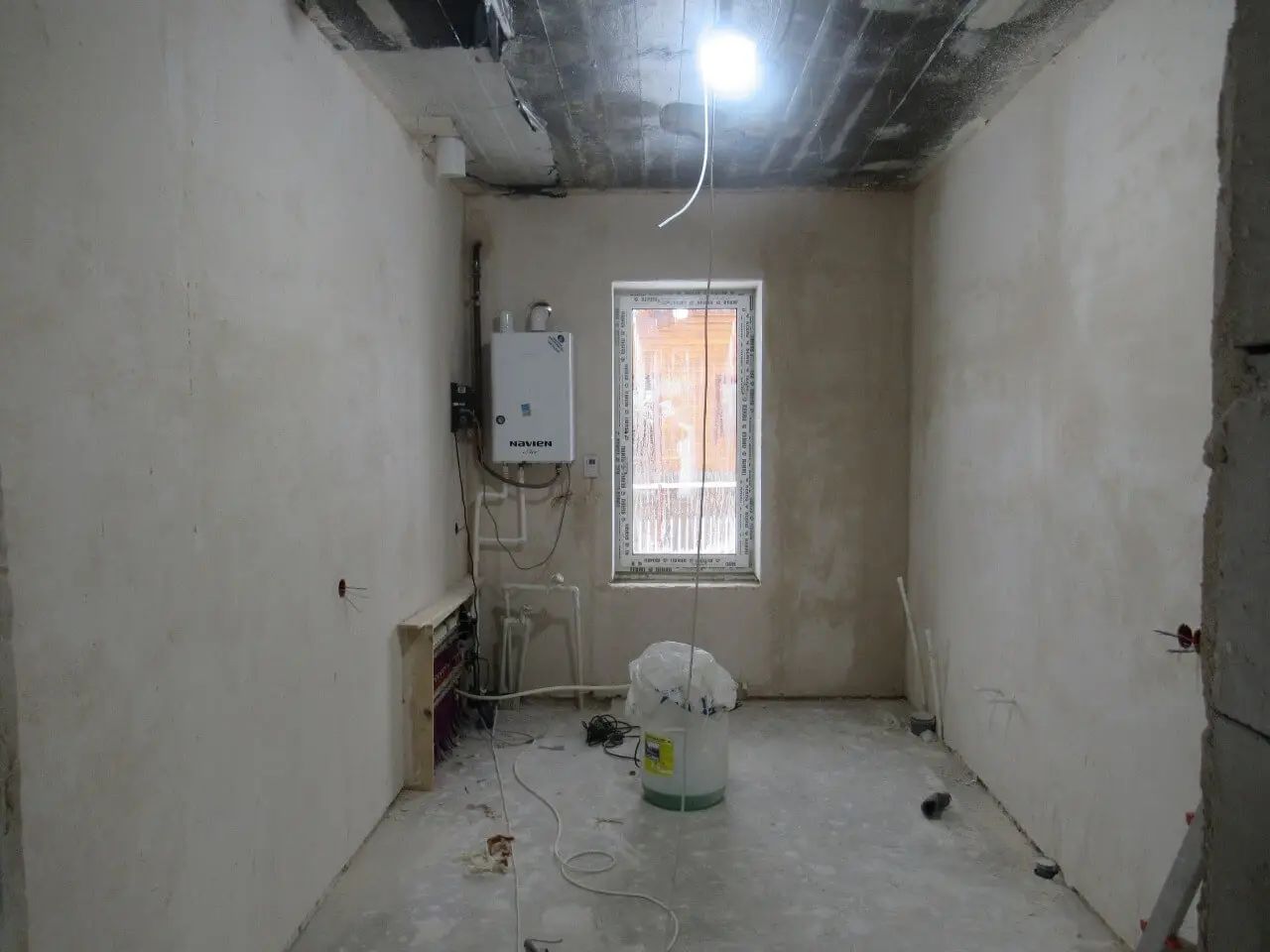 Механизированная штукатурка в коттедже, 630 м²